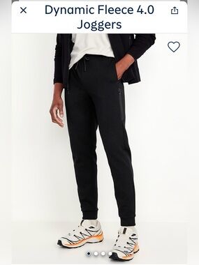 Old Navy Dynamic Fleece 4.0 Joggers, men’s, black, NWT, large